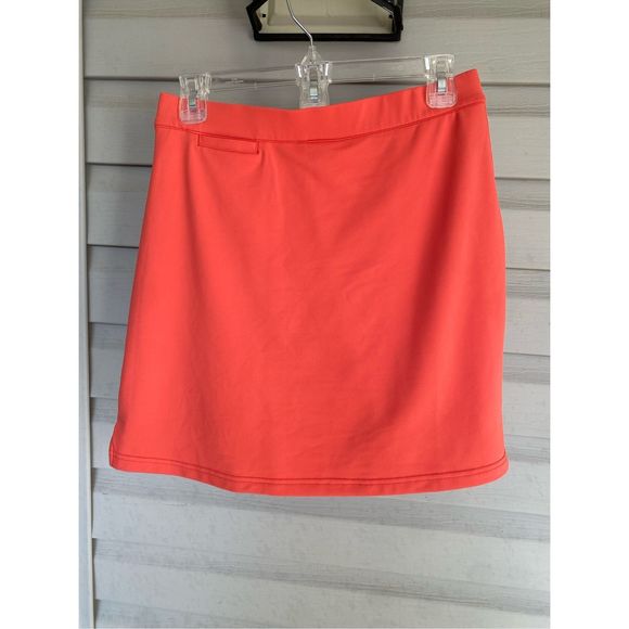 Peter Millar UPF 50+ Sun Protection Bright Pink Orange Skort, Sz Medium, MP $110 - Picture 1 of 10
